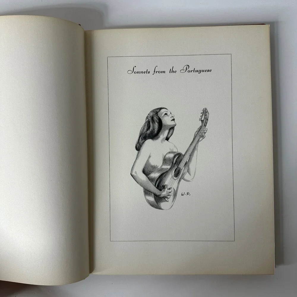 Sonnets from the Portuguese 1950‎ Hardcover Book Browning Pogany Litho Vintage